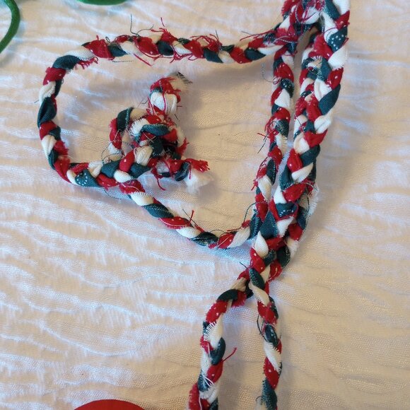 Handmade Christmas Pendant Necklaces Santa and Winter Patchwork Painted Heart - Picture 6 of 6